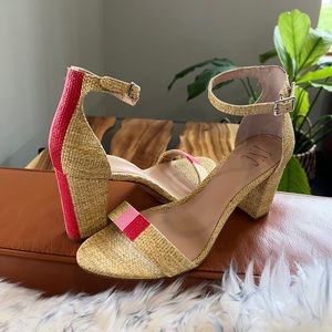 INC Woven Sandal Block Heels